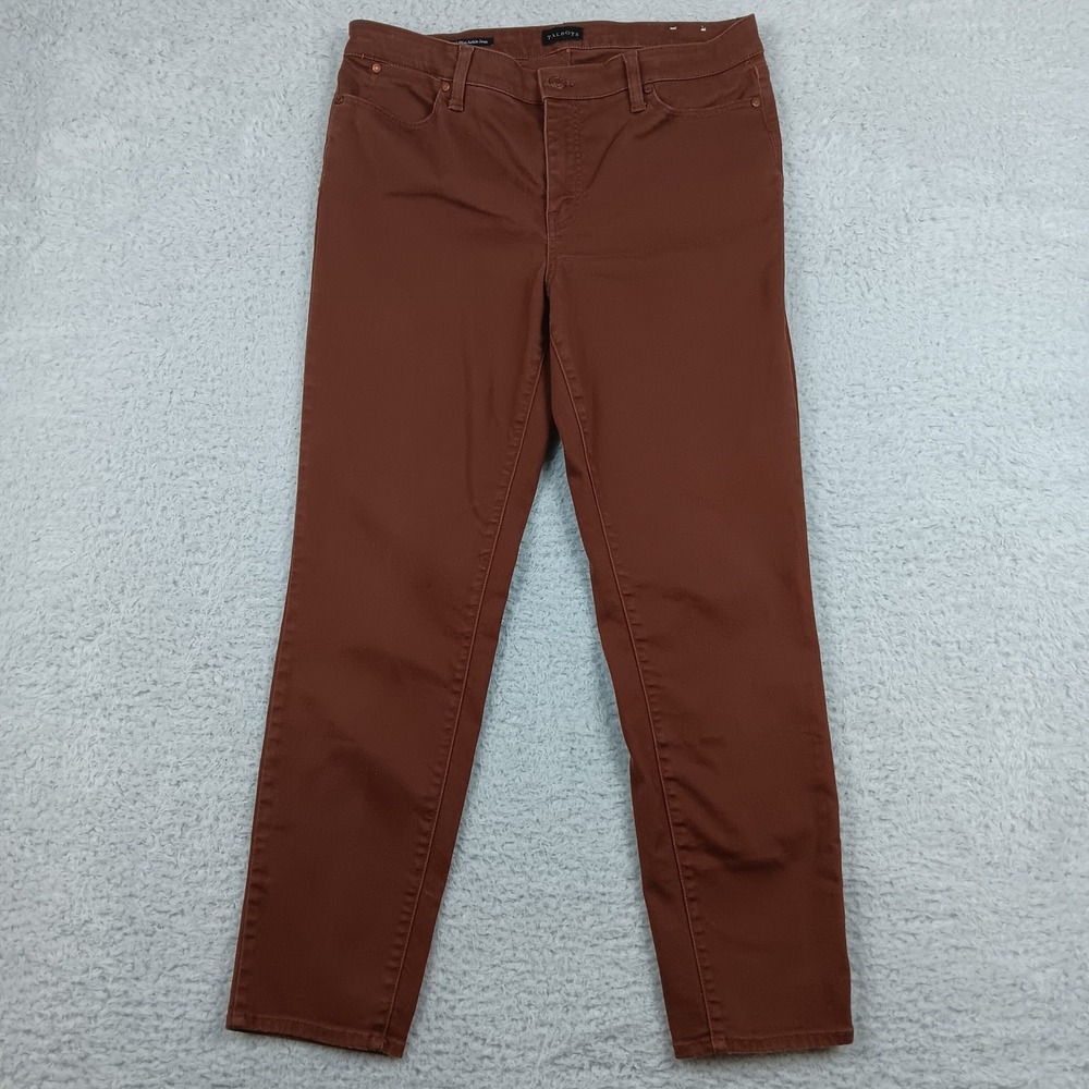 Talbots Slim Ankle Jean Women 10 Brown Stretch Cotton Blend VN5214